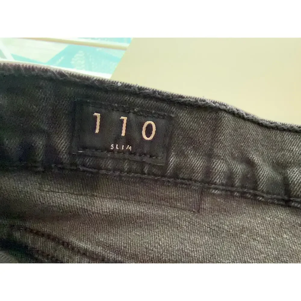 ✨ Lucky Brand 110 Black Slim Straight Jeans 30 x 28 Stretch Denim EUC 🖤